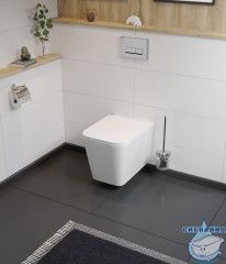 Унитаз подвесной безободковый Koller Pool Kvadro KR-0530-RW с сиденьем Soft Close (микролифт)