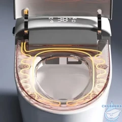 Унитаз приставной безободковый SantiLine SL-5036 с сиденьем Soft Close (микролифт) (может работать при низком давлении воды)