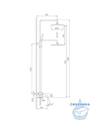 Душевая система Gappo G2418-29 320 1 режим (оружейная сталь)