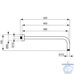 Душевая система Ideal Standard Ceraplan  300 1 режим BD194AA (хром)