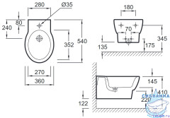 Биде подвесное Jacob Delafon Ove E1586-00