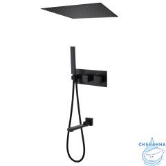 Душевая система Abber Daheim AF8254B 500 1 режим (черный матовый)