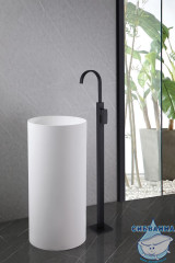 Cмеситель для раковины напольный ABBER Wasserfall AF8640B (черный матовый)