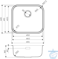 Кухонная мойка Omoikiri Omi 49-U-IN 4993066