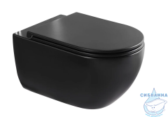 Унитаз подвесной безободковый Charus Skandenborg Rimless EWC700-125B с сиденьем Soft Close (микролифт)