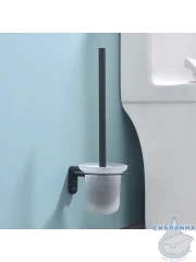 Ершик для унитаза Raglo R300.10.06 (черный матовый/белый)