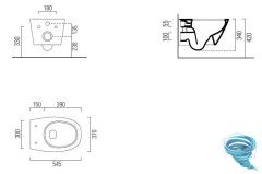Унитаз подвесной GSI Modo 8415FR409 с сиденьем Soft Close (микролифт) (белый матовый)