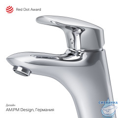 Смеситель для раковины AM.PM Bliss L F5302132 (без донного клапана) (хром)