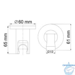 Шланговое подсоединение WasserKRAFT A022 (хром)