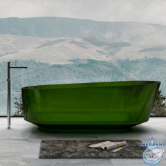 Ванна из полиэфирной смолы ABBER Kristall 170х80 AT9706Emerald зеленая