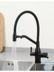 Смеситель кухни Frap F4397-6 (черный матовый)