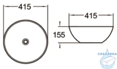 Раковина на столешницу 42 см SantiLine SL-1039