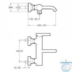 Смеситель для ванны Jacob Delafon Stillness E12778-4-CP