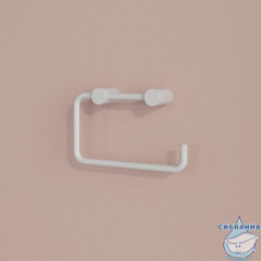 Держатель для туалетной бумаги без крышки, сплав металлов, Petite, белый матовый, IDDIS, PETWT00i43