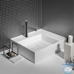 Смеситель для раковины Vincea Groove VBF-4G1GM (вороненая сталь)