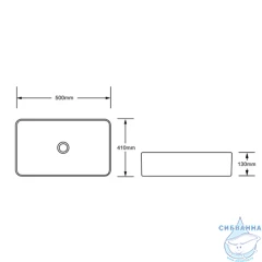 Раковина на столешницу 50 см SantiLine SL-1051KH