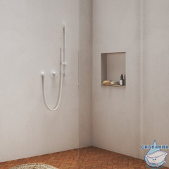 Встраиваемый смеситель для душа Ravak Espirit X070248 (белый матовый)