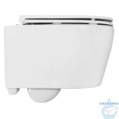 Унитаз подвесной безободковый Azario Uno AZ-2380 с сиденьем быстросъемным Soft Close (микролифт)