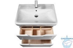 Тумба Dreja Q Plus 60 с раковиной Q 60 белый лак