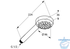 Душевая система Kludi Bozz 200 1 режим 386300576  (хром)