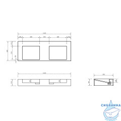 Раковина 122 см ABBER Stein AS2643-1.2