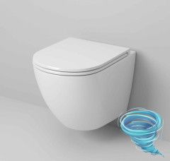 Унитаз подвесной безободковый Grossman GR-4455SQ с сиденьем Soft Close (микролифт)