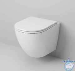 Унитаз подвесной безободковый Grossman GR-001SQ с сиденьем Soft Close (микролифт)