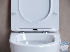 Унитаз подвесной безободковый Ceramicanova Balearica Rimless CN6000 с сиденьем быстросъемным Soft Close (микролифт)