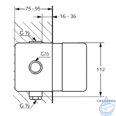 Скрытая часть Kludi PURE&EASY 38636
