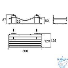 Полка прямая, проволока стальная, 04, Milardo, 304W000M44