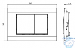Кнопка смыва Charus Minimalista FP.310.DW.01 черный матовый