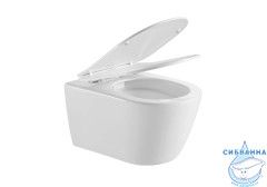  Унитаз подвесной безободковый Aquatek Бетта AQ1253W-00 с сиденьем Soft Close (микролифт)