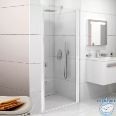 Дверь в нишу Ravak Chrome CSD1-80 см профиль белый