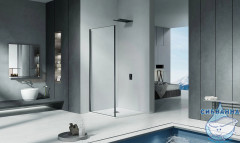 Боковая стенка Bas Cofe SP-70-C-B профиль черный, стекло прозраное