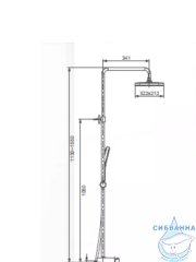 Душевая система Gappo G2495-16 320 1 режим (черный матовый)