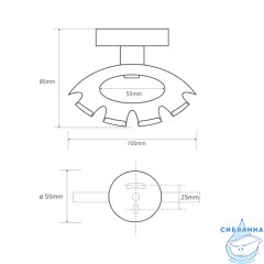 Держатель для зубных щеток Bemeta Dark 104110030