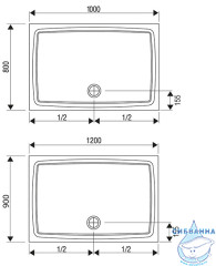 Акриловый поддон Ravak Gigant LA 120х80 XA01G701210