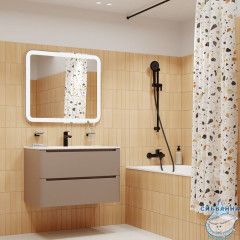 Смеситель для ванны, черный, Ray, IDDIS, RAYBL02i02WA