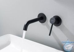 Смеситель для раковины встраиваемый Aquatek Европа AQ1313MB (черный матовый)