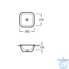 Раковина под столешницу 39 см Jacob Delafon Vox EYE102-00