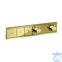 Встраиваемый термостатичесий смеситель для ванны Hansgrohe RainSelect 15380990 золото)
