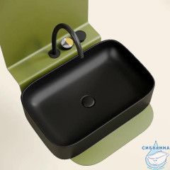  Раковина на столешницу 61 см Ceramicanova Element CN6053MB (черный матовый)