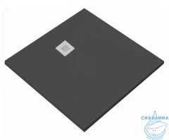 Поддон из литьевого мрамора Bas Эссентия 80x80 кв черный 