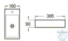 Раковина на столешницу 37 см SantiLine SL-2010L