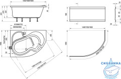 Акриловая ванна Ravak Rosa I 140x105 L с ножками