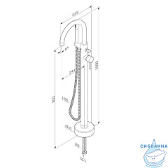 Смеситель для ванны напольный Am.Pm Sense F7514100 (хром)