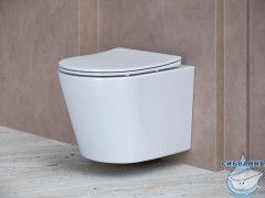 Унитаз подвесной безободковый Ceramicanova Balearica Rimless CN6000 с сиденьем быстросъемным Soft Close (микролифт)