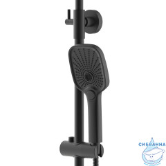 Душевая система Azario Alanti 250 1 режим AZ-K2332-1B (черный матовый)