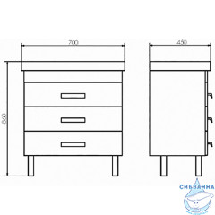 Тумба Comforty Никосия 70 дуб темный с раковиной Comforty 70 00-00008854