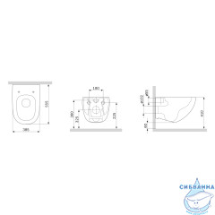 Унитаз подвесной безободковый AM.PM Sensation C301700WH (без сиденья) (белый глянец)